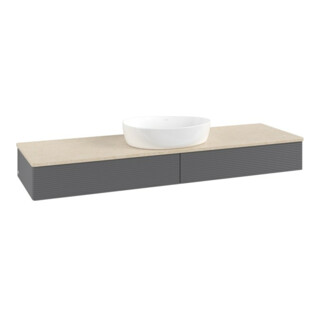V&B Meuble sous lavabo avec structure de façade Antao 160x50 cm, WBP botti., anthracite mat lacqué