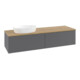 V&B Meuble sous lavabo avec structure de façade Antao 160x50 cm, WBP chêne, anthracite mat-3