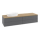 V&B Meuble sous-lavabo avec structure de façade Antao 160x50 cm, WBP chêne foncé, anthracite mat Lac-1