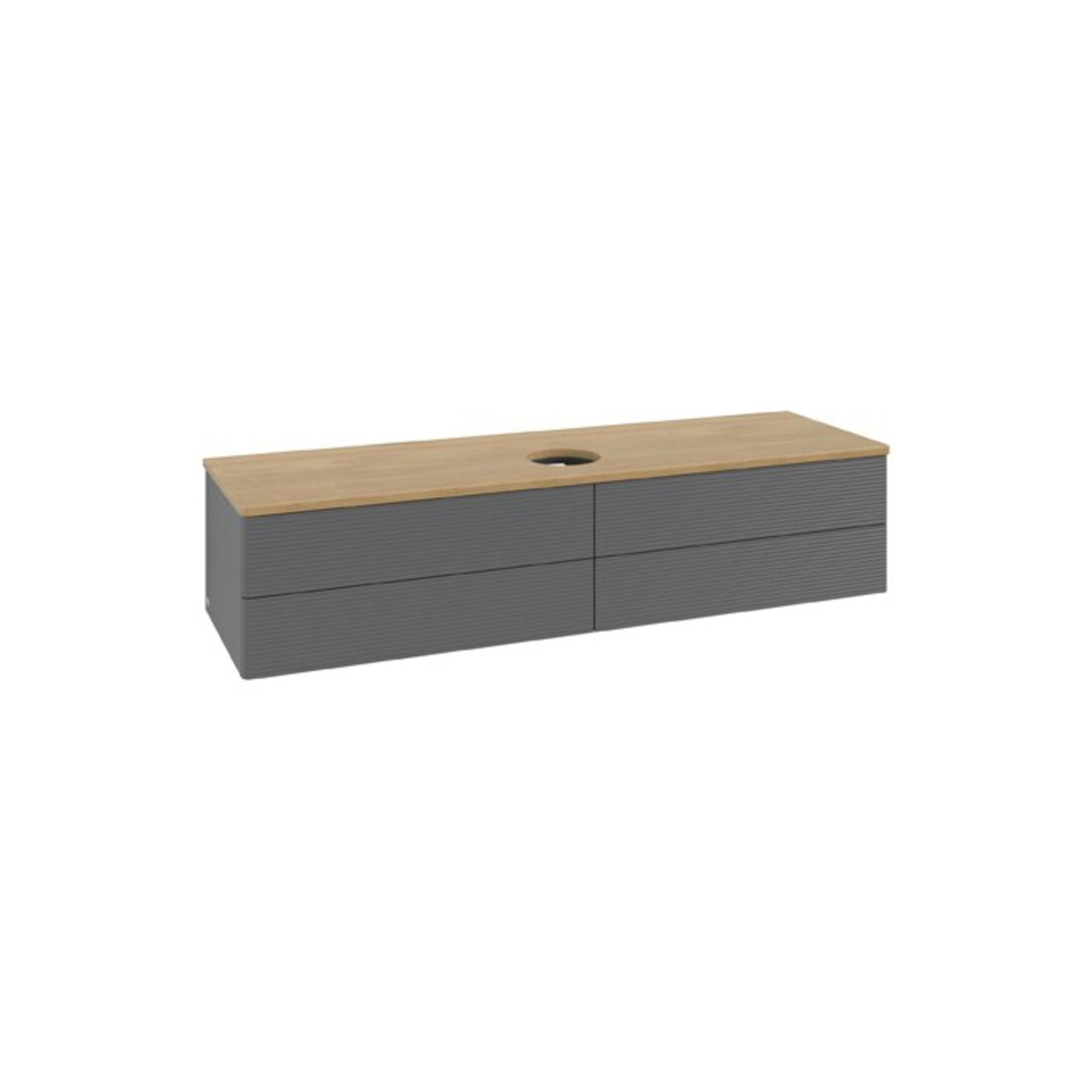V&B Meuble sous lavabo avec structure de façade Antao 160x50 cm, WBP chêne hon. Oa, anthracite mat