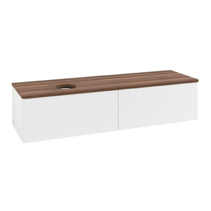 V&B Meuble sous lavabo avec structure de façade Antao 160x50cm, couleur WBP blanc, avec Lac