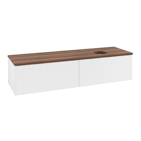 V&B Meuble sous lavabo avec structure de façade Antao 160x50cm, couleur WBP blanc, avec Lac