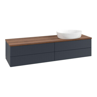 V&B Meuble sous lavabo avec structure de façade Antao 160x50cm, couleur WBP blanc, avec miroir m Lac