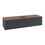 V&B Meuble sous lavabo avec structure de façade Antao 160x50cm, couleur WBP blanc chêne moyen avec laque bleue