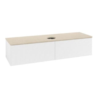 V&B Meuble sous-lavabo avec structure de façade Antao 160x50cm, couleur WBP botti, blanc avec laque