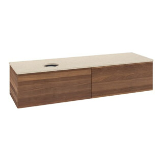 V&B Meuble sous lavabo avec structure de façade Antao 160x50cm, couleur WBP botti., noyer chaud