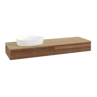 V&B Meuble sous-lavabo avec structure de façade Antao 160x50cm, couleur WBP hon. Oa, noyer chaud