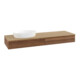 V&B Meuble sous-lavabo avec structure de façade Antao 160x50cm, couleur WBP hon. Oa, noyer chaud-1