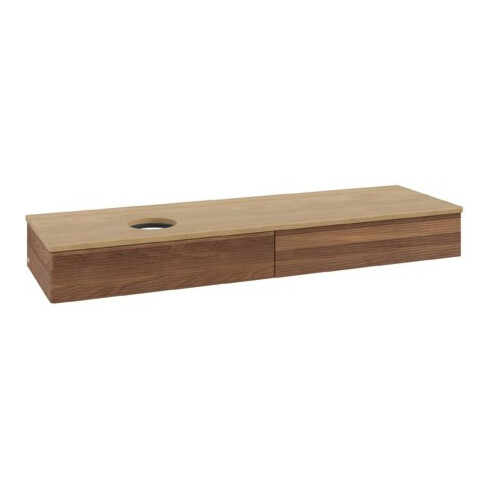 V&B Meuble sous-lavabo avec structure de façade Antao 160x50cm, couleur WBP hon. Oa, noyer chaud