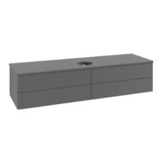 V&B Meuble sous lavabo avec structure de façade Antao 160x50cm, couleur WBP Lac, anthracite avec Lac-3
