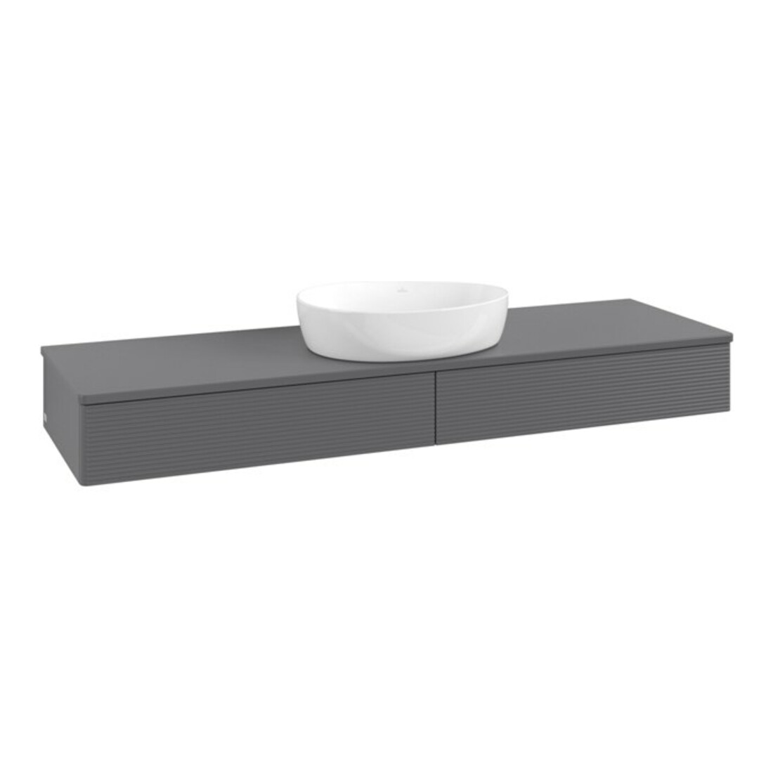 V&B Meuble sous lavabo avec structure de façade Antao 160x50cm, couleur WBP Lac, anthracite m Lac