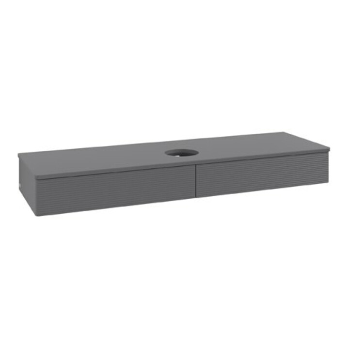 V&B Meuble sous lavabo avec structure de façade Antao 160x50cm, couleur WBP Lac, anthracite m Lac