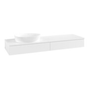 V&B Meuble sous-lavabo avec structure de façade Antao 160x50cm, couleur WBP Lac, blanc laqué
