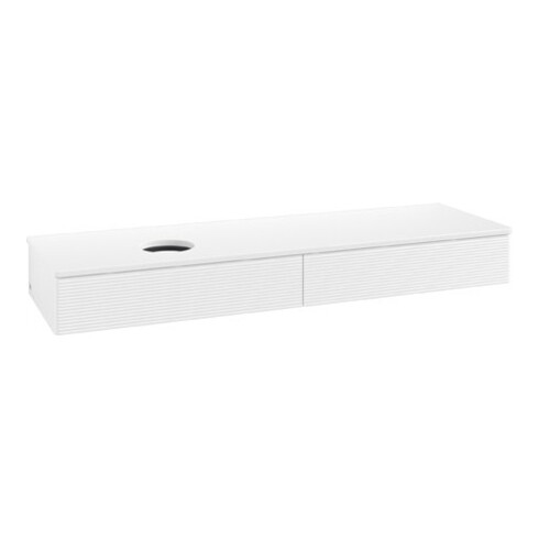 V&B Meuble sous-lavabo avec structure de façade Antao 160x50cm, couleur WBP Lac, blanc laqué