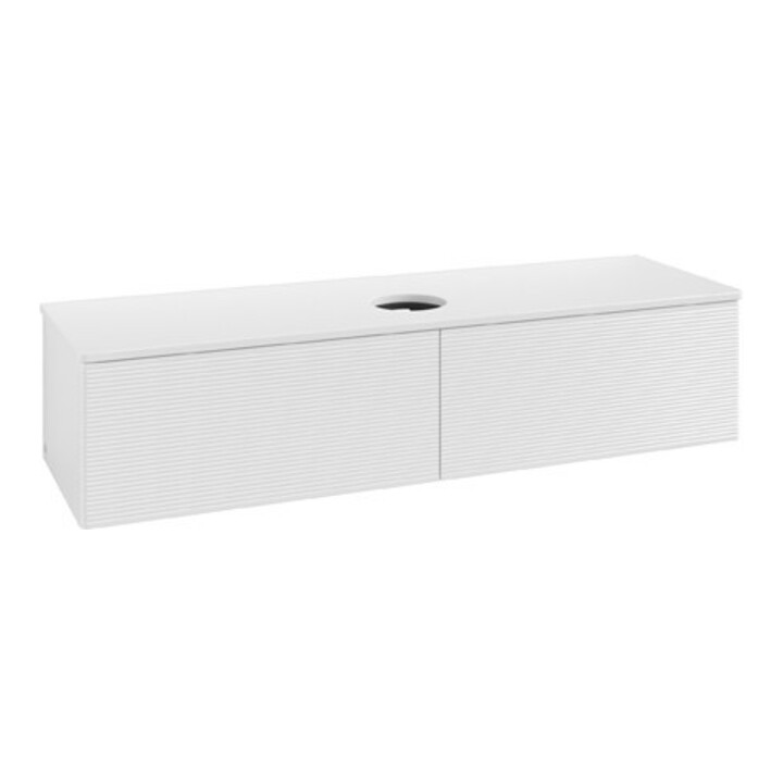 V&B Meuble sous-lavabo avec structure de façade Antao 160x50cm, couleur WBP Lac, laqué blanc brillant