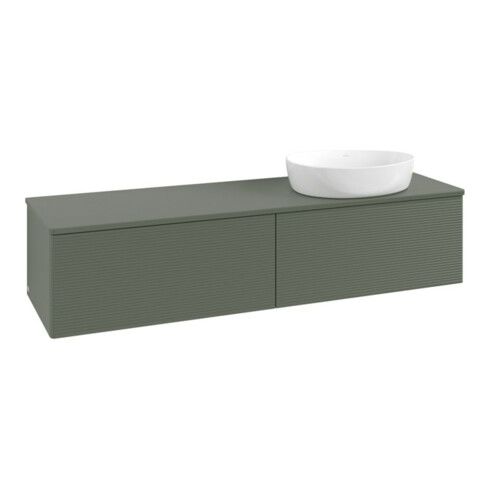 V&B Meuble sous-lavabo avec structure de façade Antao 160x50cm, couleur WBP Lac, lea gre. m Lac