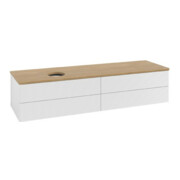 V&B Meuble sous-lavabo avec structure de façade Antao 160x50cm, couleur WBP miel Oa, blanc brillant Lac