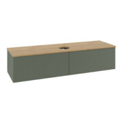 V&B Meuble sous-lavabo avec structure de façade Antao 160x50cm, HG, WBP chêne hon. Oa, lea gre. m La-3