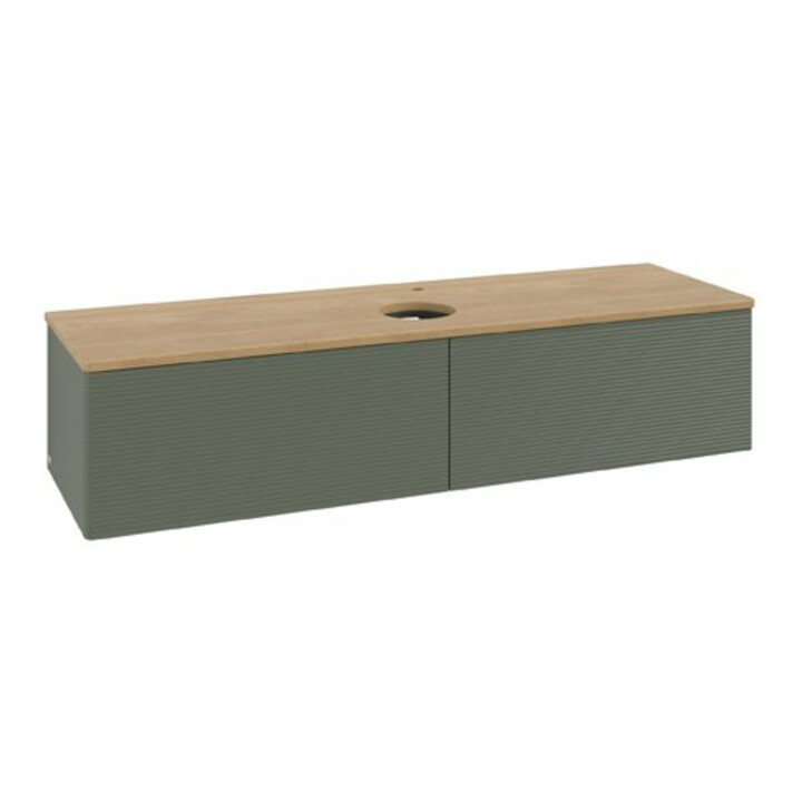 V&B Meuble sous-lavabo avec structure de façade Antao 160x50cm, HG, WBP chêne hon. Oa, lea gre. m La