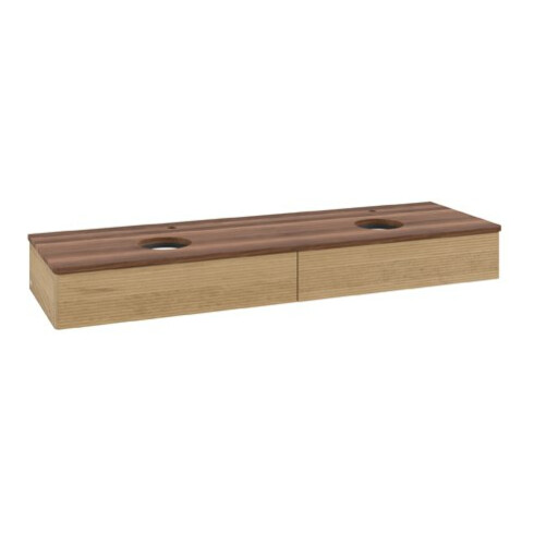 V&B Meuble sous lavabo avec structure de façade Antao 160x50cm, HL, couleur WBP blanc, chêne hon. Oa
