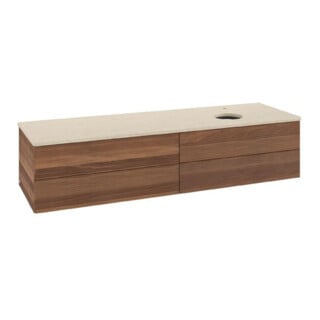 V&B Meuble sous lavabo avec structure de façade Antao 160x50cm, HL, couleur WBP botti., blanc wal