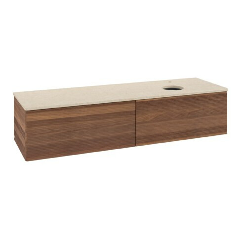 V&B Meuble sous lavabo avec structure de façade Antao 160x50cm, HL, couleur WBP botti, blanc wal