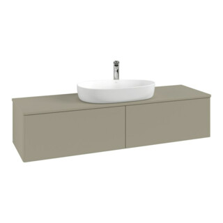 V&B Meuble sous lavabo avec structure de façade Antao 160x50cm, HL, couleur WBP Lac, blanc avec Lac