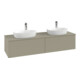 V&B Meuble sous lavabo avec structure de façade Antao 160x50cm, HL, couleur WBP Lac, blanc brillant Lac