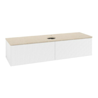 V&B Meuble sous-lavabo avec structure de façade Antao 160x50cm, HL, WBP botti., blanc avec Lac