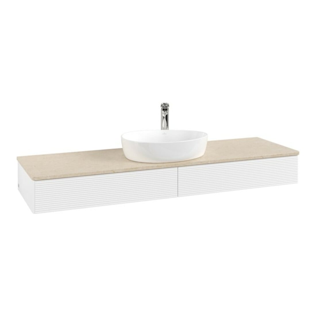 V&B Meuble sous-lavabo avec structure de façade Antao 160x50cm, HL, WBP botti., blanc mat Lac