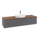 V&B Meuble sous lavabo avec structure de façade Antao 160x50cm, HL, WBP chêne, Anthracite m Lac-1