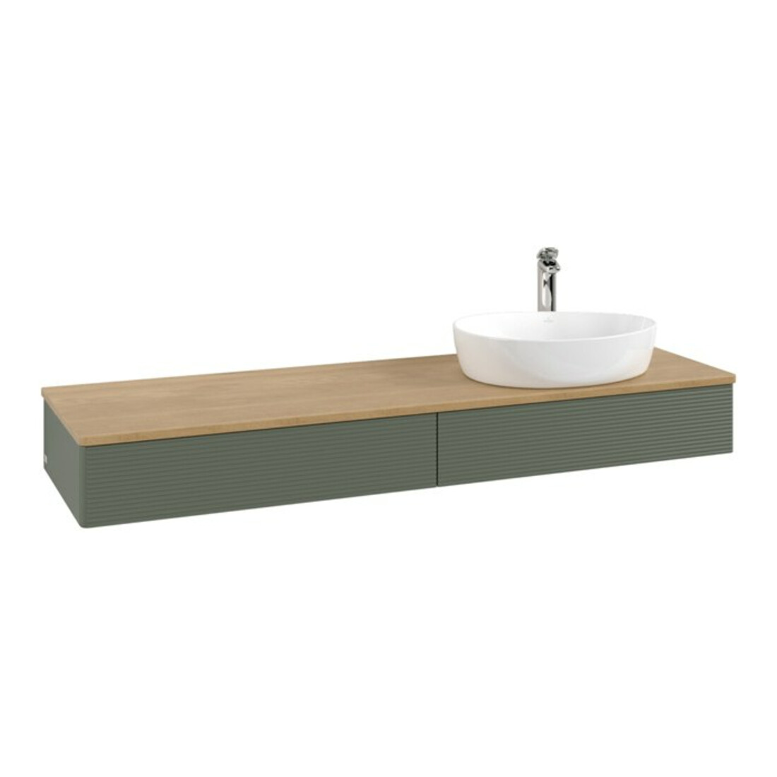V&B Meuble sous lavabo avec structure de façade Antao 160x50cm, HL, WBP hon. Oa, lea gre. m La