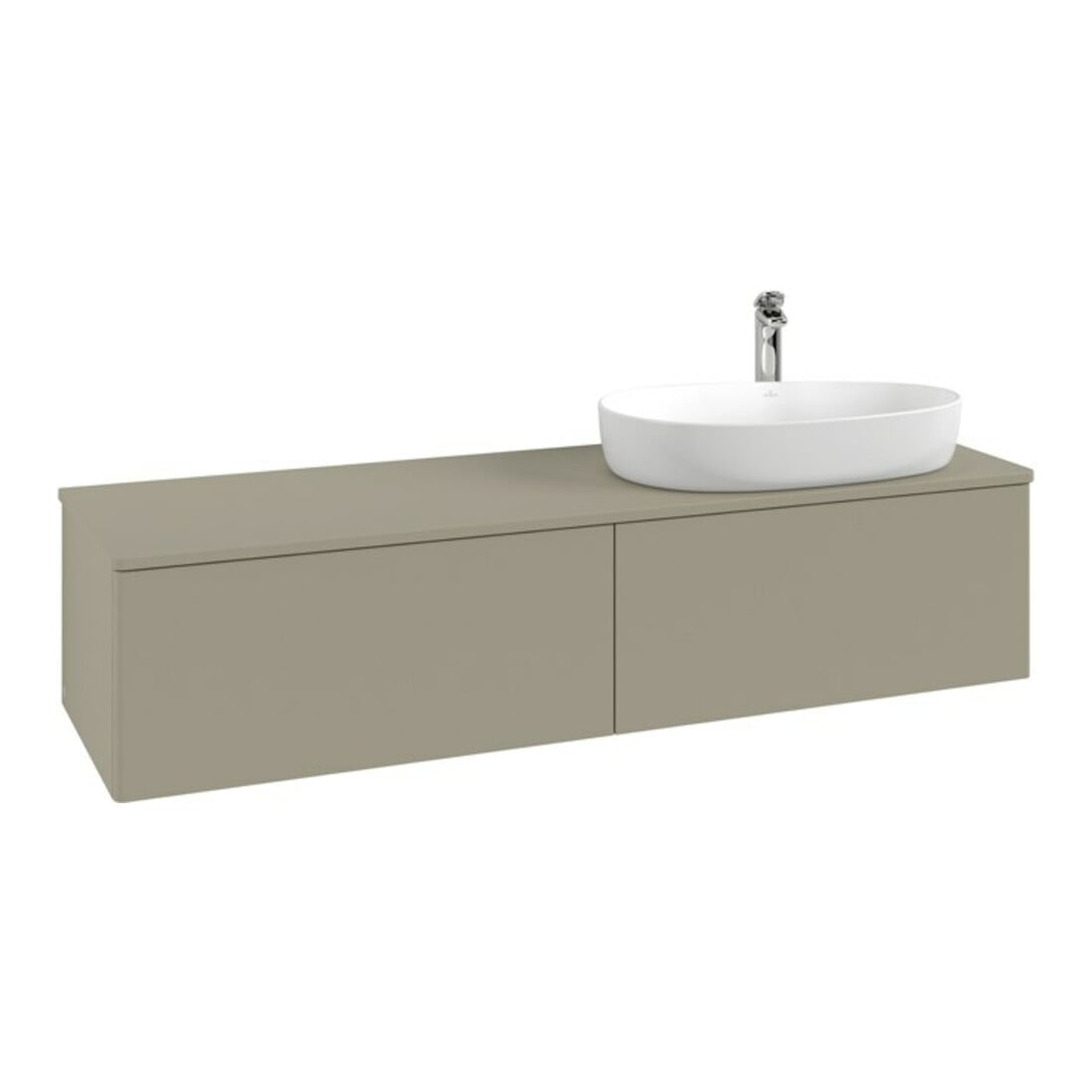 V&B Meuble sous lavabo avec structure de façade Antao 160x50cm, HL, WBP Laqué, Anthracite m Laqué