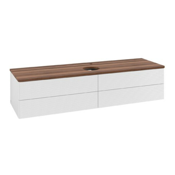 V&B Meuble sous lavabo avec structure de façade Antao 160x50cm, HL, WBP w. wal, blanc brillant Lac