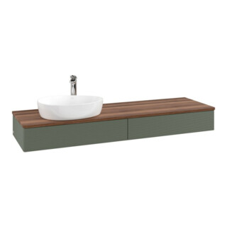 V&B Meuble sous lavabo avec structure de façade Antao 160x50cm, HL, WBP w. wal, lea gre. m Lac