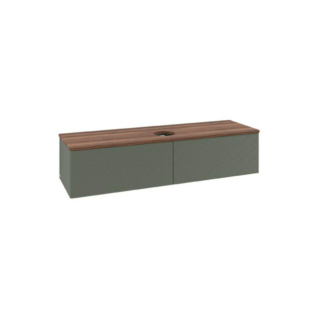 V&B Meuble sous lavabo avec structure de façade Antao 160x50cm, WBP chêne blanchi, laqué gris clair