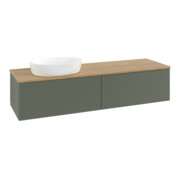 V&B Meuble sous-lavabo avec structure de façade Antao 160x50cm, WBP chêne hon. Oa, laqué gris.-3