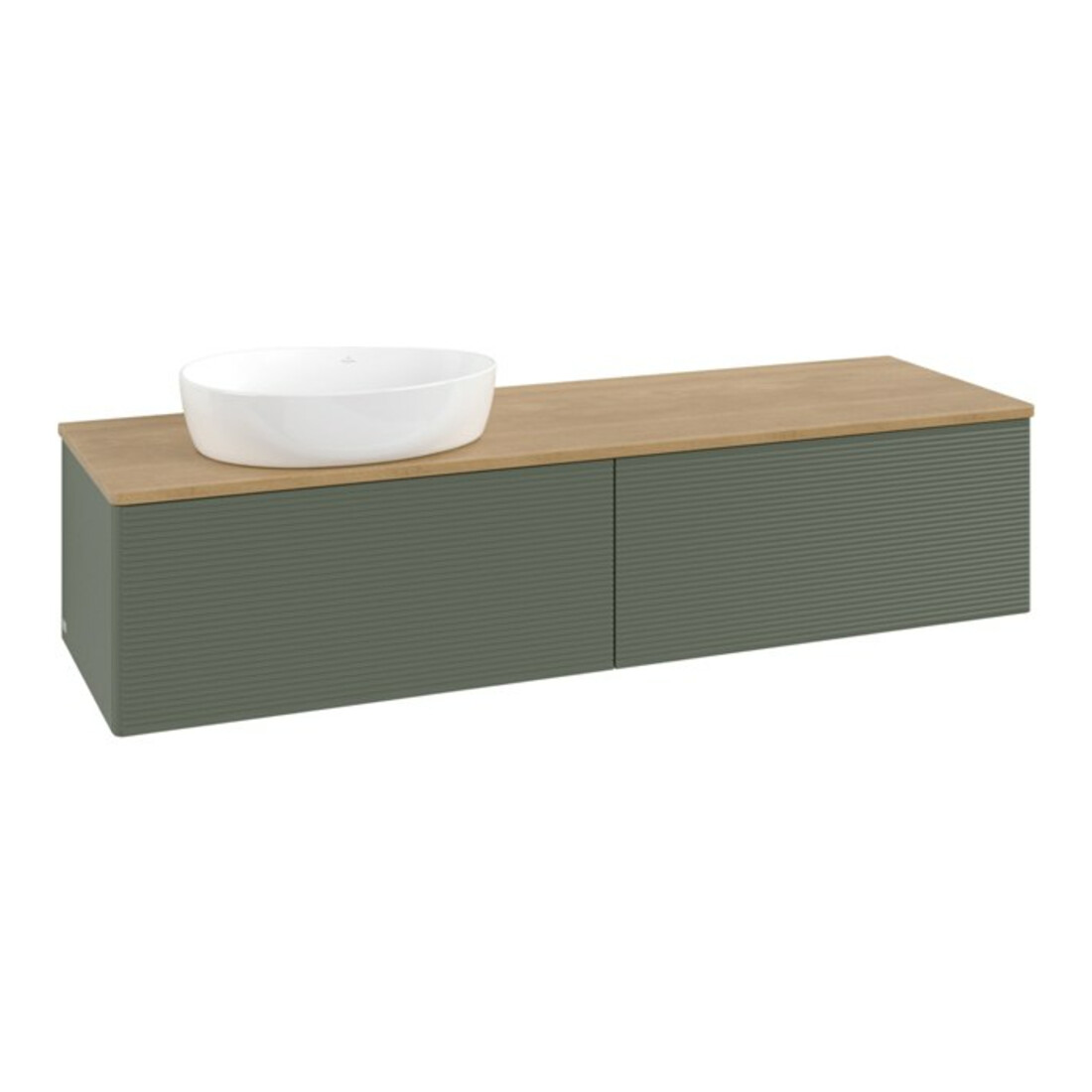 V&B Meuble sous-lavabo avec structure de façade Antao 160x50cm, WBP chêne hon. Oa, laqué gris.