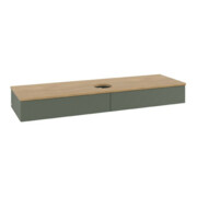 V&B Meuble sous-lavabo avec structure de façade Antao 160x50cm, WBP chêne hon. Oa, laqué gris-3