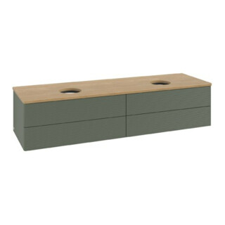 V&B Meuble sous-lavabo avec structure de façade Antao 160x50cm, WBP hon. Oa, lea gre. m Lac