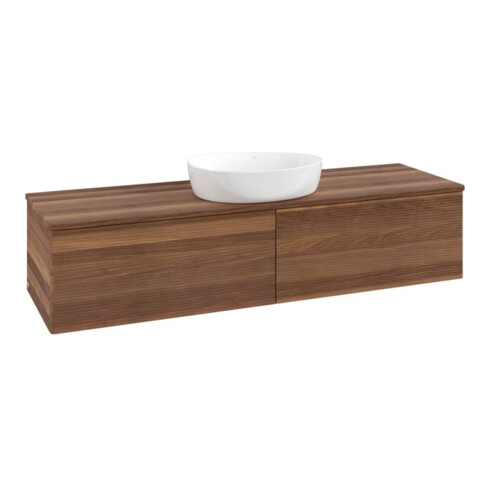 V&B Meuble sous lavabo avec structure de façade Antao 160x50cm, WBP, noyer chaud
