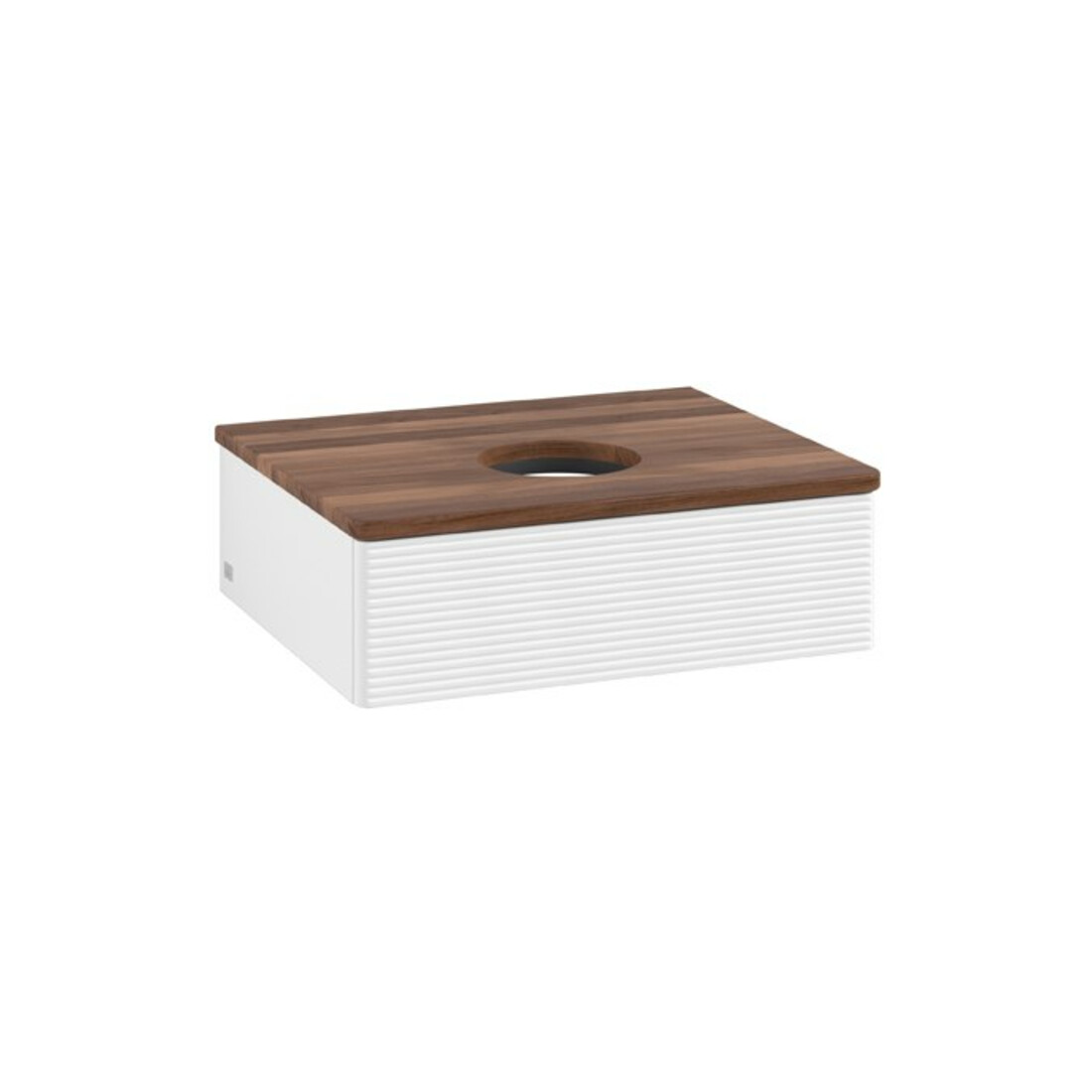 V&B Meuble sous lavabo avec structure de façade Antao 60x19x50cm, couleur WBP blanc, avec Lac