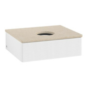 V&B Meuble sous lavabo avec structure de façade Antao 60x19x50cm, couleur WBP botti., blanc mat Lac-3