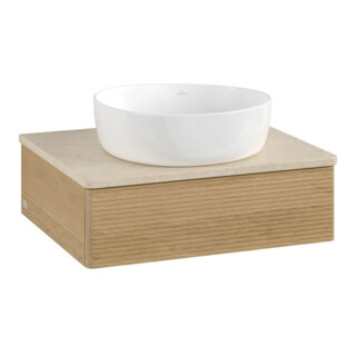 V&B Meuble sous lavabo avec structure de façade Antao 60x19x50cm, couleur WBP botti., chêne miel