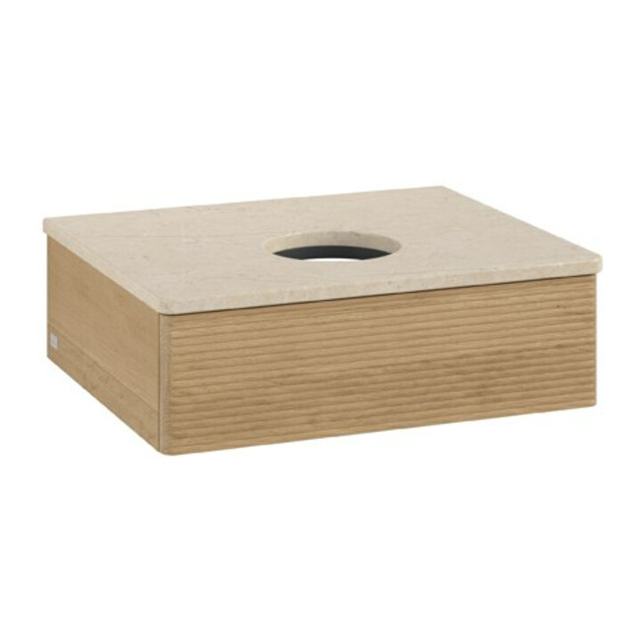 V&B Meuble sous lavabo avec structure de façade Antao 60x19x50cm, couleur WBP botti., chêne miel