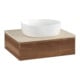 V&B Meuble sous lavabo avec structure de façade Antao 60x19x50cm, couleur WBP botti., noyer w.-3