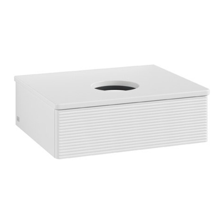 V&B Meuble sous-lavabo avec structure de façade Antao 60x19x50cm, couleur WBP Lac, blanc brillant Lac