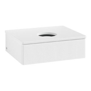 V&B Meuble sous lavabo avec structure de façade Antao 60x19x50cm, couleur WBP Lac, blanc laqué