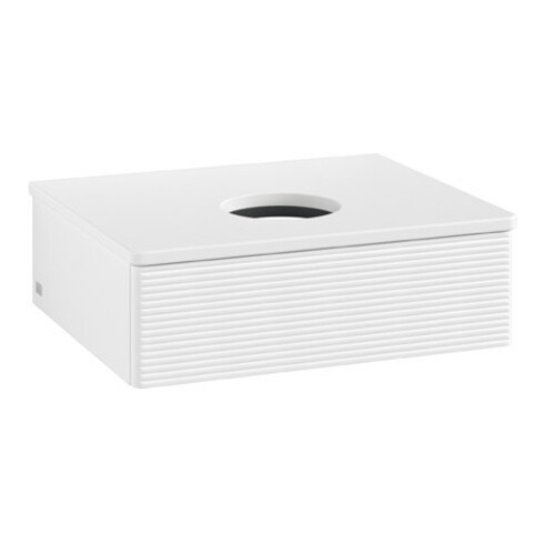 V&B Meuble sous lavabo avec structure de façade Antao 60x19x50cm, couleur WBP Lac, blanc laqué