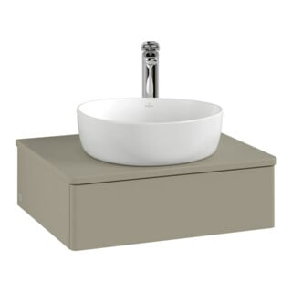 V&B Meuble sous-lavabo avec structure de façade Antao 60x19x50cm, HL, WBP Lac, si Gr m Lac
